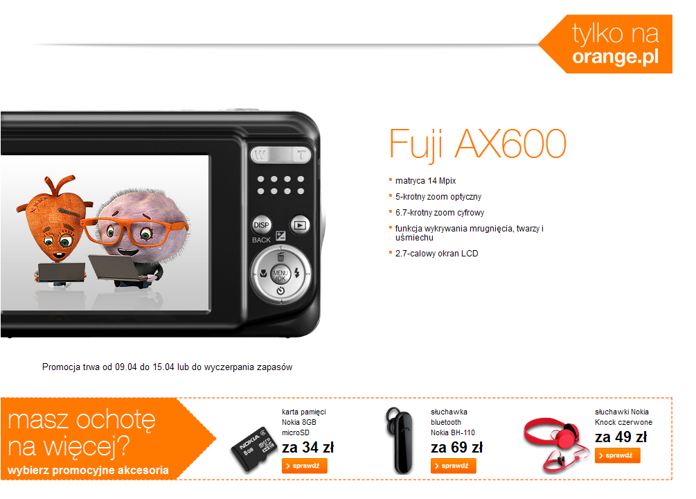 Fujifilm AX600 orange